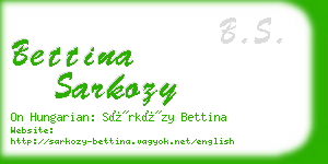 bettina sarkozy business card